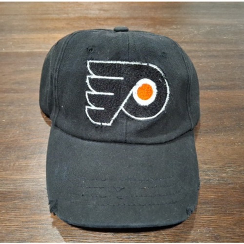 Philadelphia Flyers Retro Brand Black Worn Style Flexfit Slouch Hat -L/XL - New!